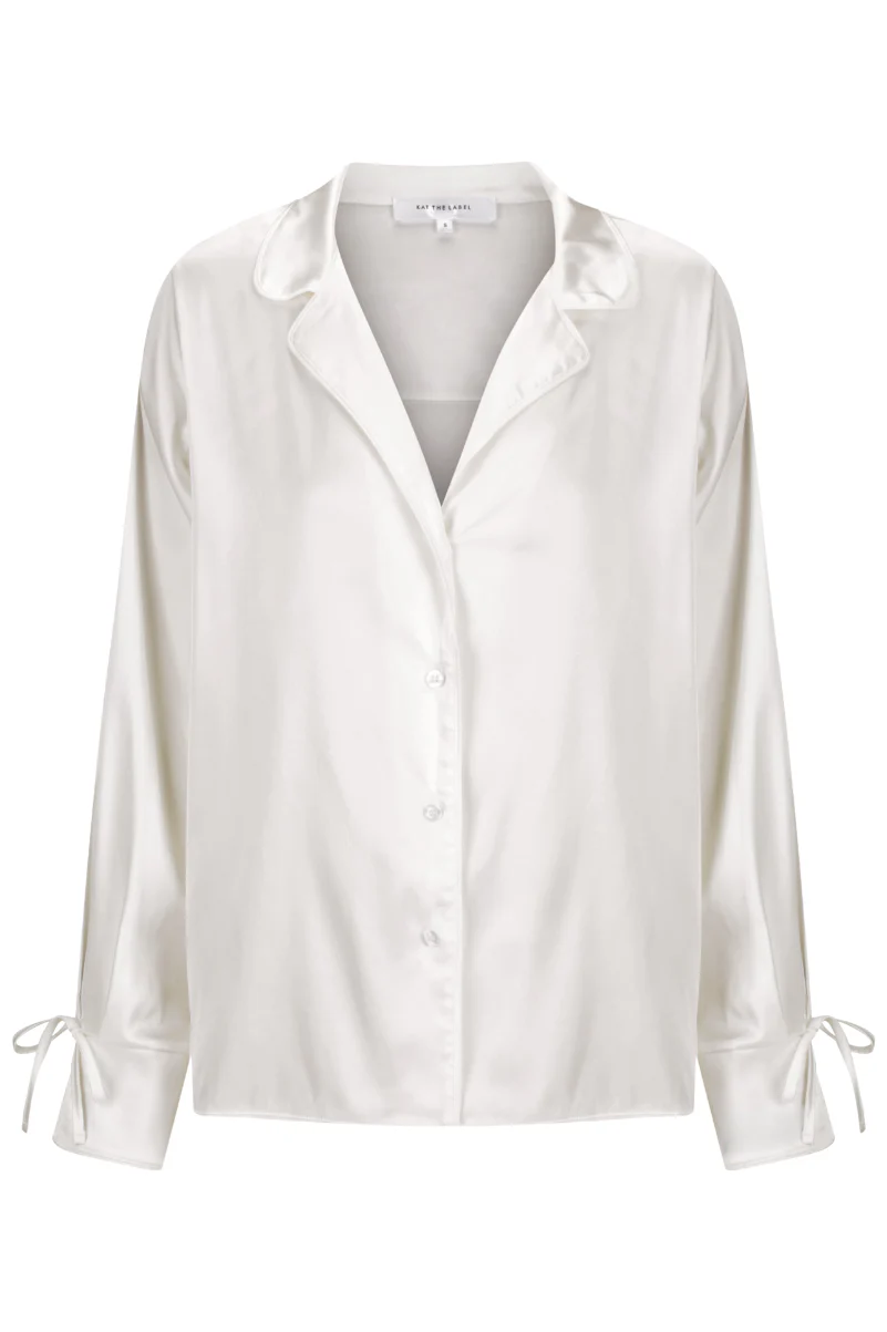 Matilda Long Sleeve Shirt Ivory - Image 7